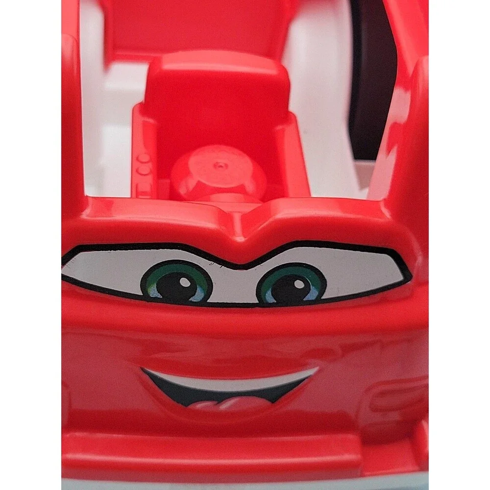 Mega Bloks Freddy Fire Truck Kids Toy Red GXX08 Truck & Buddy Block Only EUC